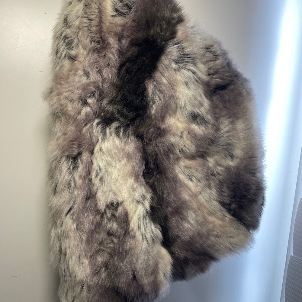 Accessories  Faux Fur Winter Hat Women's Gray Black And White Winter OSFM
